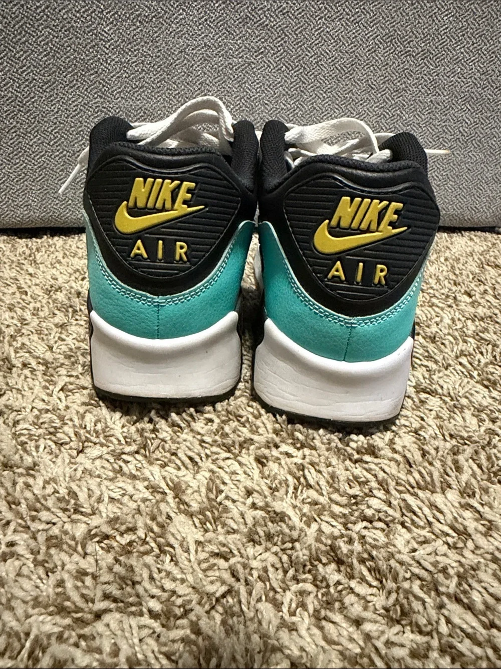 Nike Big Kids Air Max Sneakers - Teal/Black/White/Purple/Yellow